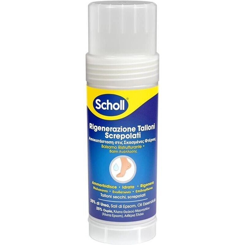 SCHOLL BALSAMO STICK RIPARATORE PER TALLONI SCREPOLATI IDRATA E RIPARA 25% DI UREA SALI DI EPSOM E OLI ESSENZIALI