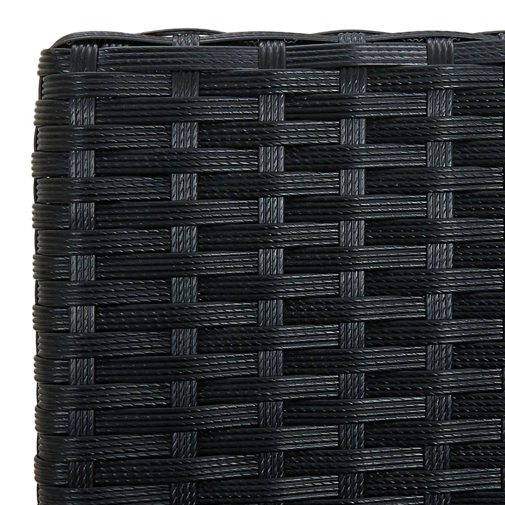 Sedia da Giardino con Cuscino in Polyrattan Nero 45795
