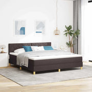 Letto a Sorgente LED con led Marrone Scuro 180 x 200 cm Tessuto 3342537