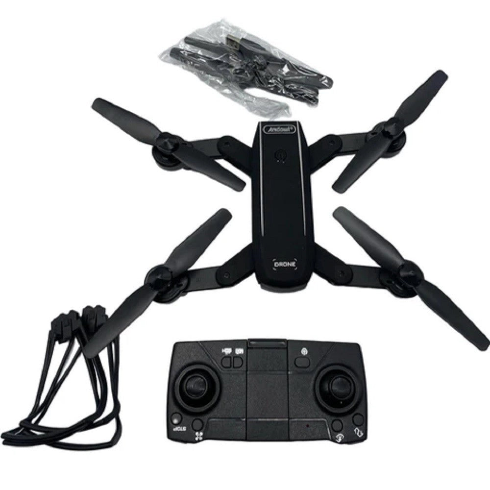 Trade Shop - Drone Wifi 2,4 Ghz Fpv Pieghevole Sky69 Con Fotocamera 720p Lama Ventola A Led -