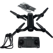 Trade Shop - Drone Wifi 2,4 Ghz Fpv Pieghevole Sky69 Con Fotocamera 720p Lama Ventola A Led -