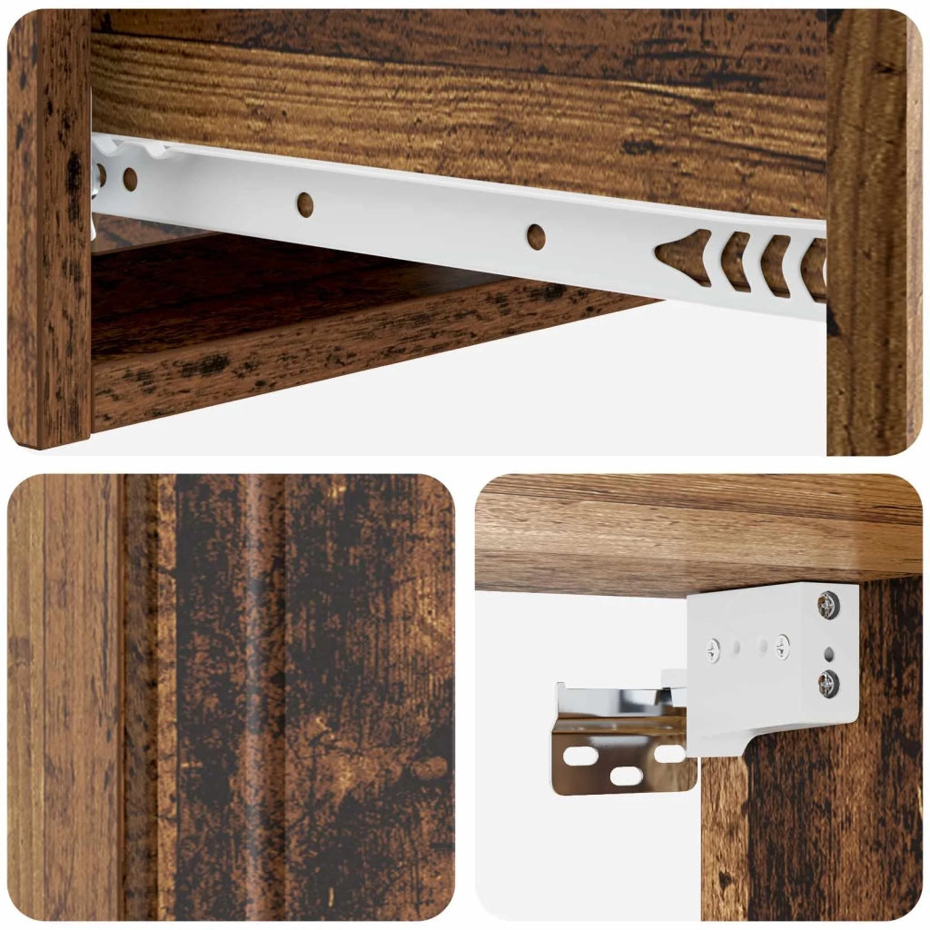 Tavolino da Parete Laterale Legno antico 59 x 34,5 x 17 cm 898323