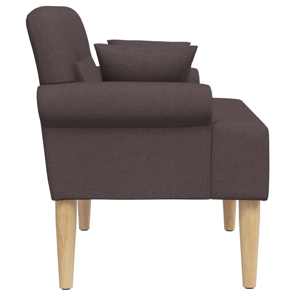 Loveseat con bottoni imbottiti Marrone Scuro 120 x 65 x 79 cm 42041813
