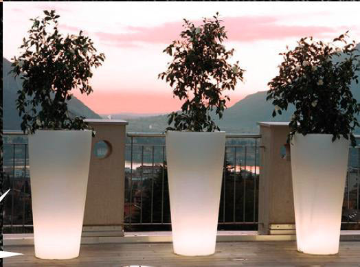 Vaso Luminoso Ø37,5x102 cm in Resina Arkema Tondo 102 SL