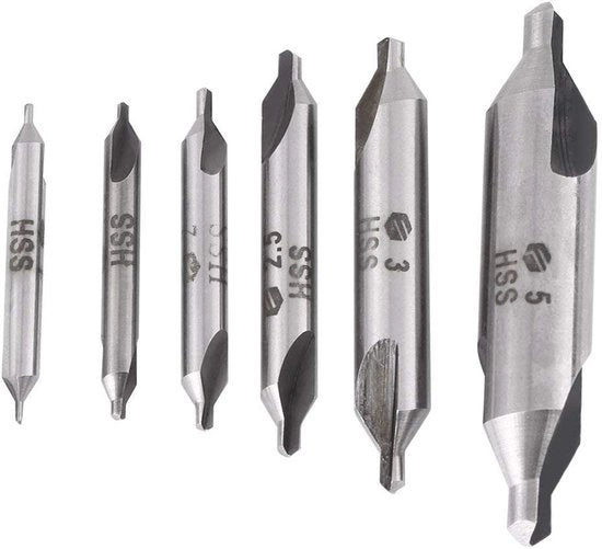 Centro Boor Professionale - Acciaio Inossidabile - Posizionamento Preciso - Set 1-5mm - Ideale per Macchina da Cucire - Duraturo e Affilato
