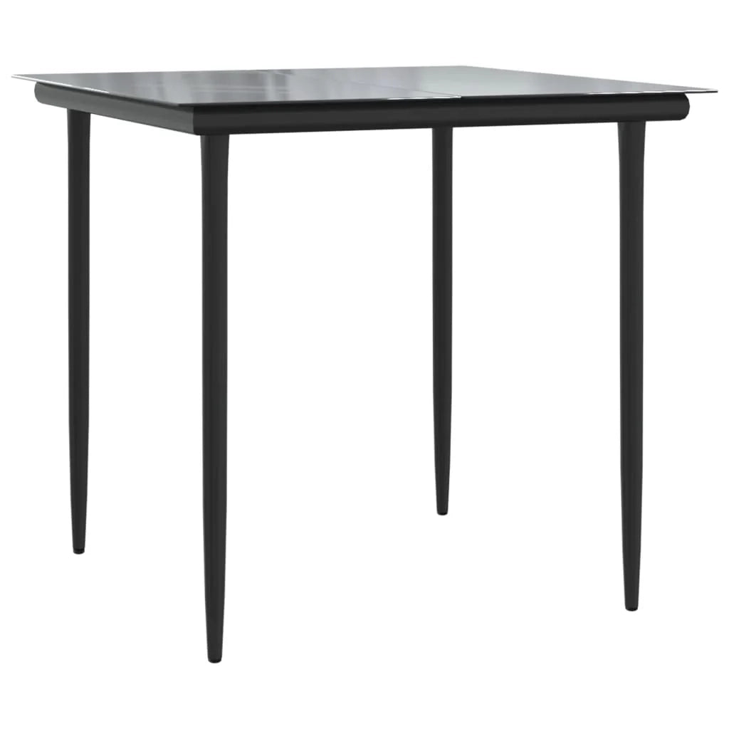 Set da pranzo da giardino nero e grigio da 5 pezzi con cuscini 02_0014857