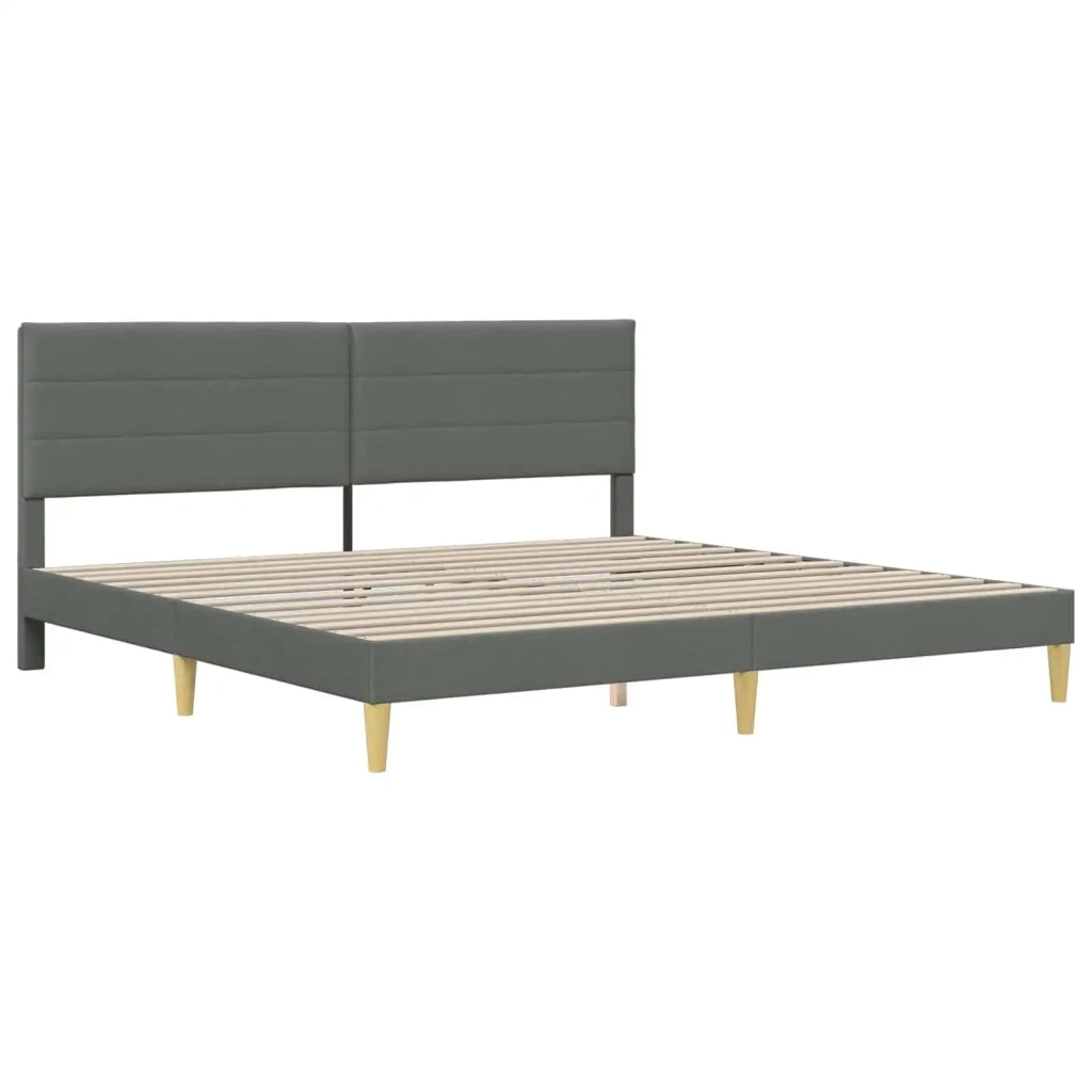 Struttura del letto Grigio Scuro 180 x 200 cm Tessuto 3414673