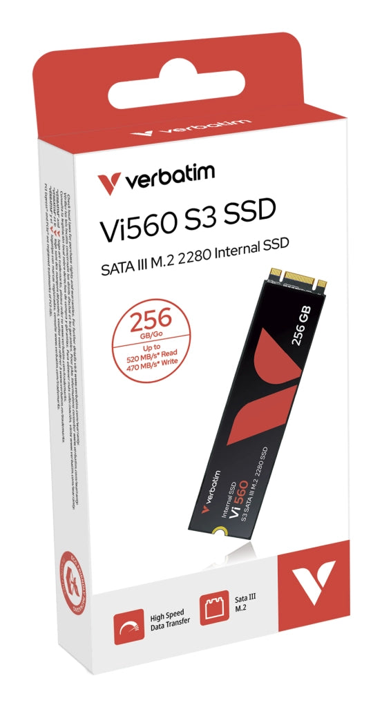 Ssd 256gb, velocita` di lettura fino a 520mb/s, velocita` di scrittura fino a 470mb/s, sata iii - VB1164