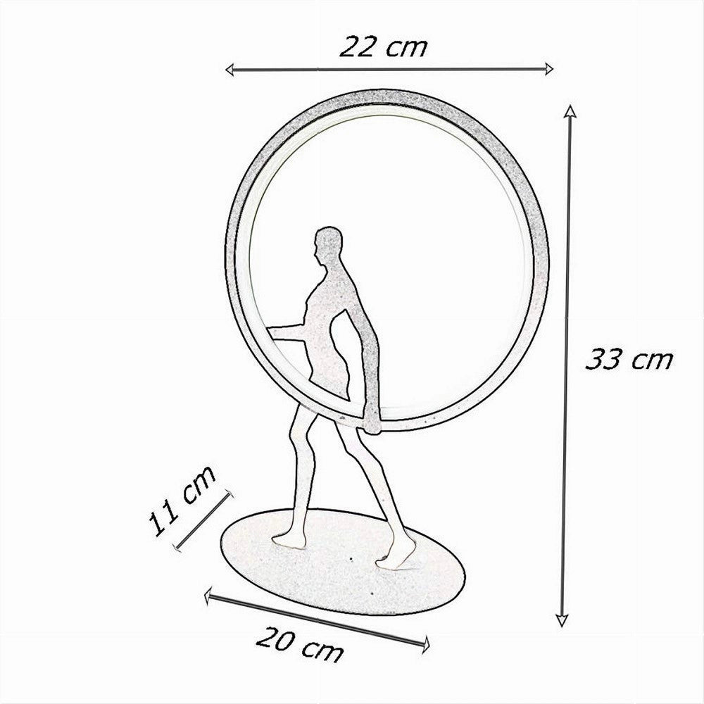 Trade Shop - Lampada Da Tavolo 9w Scultura Corpo Uomo A Led Lume Luce 3000k 4000k 6500k D02-n - -bianco Naturale      -