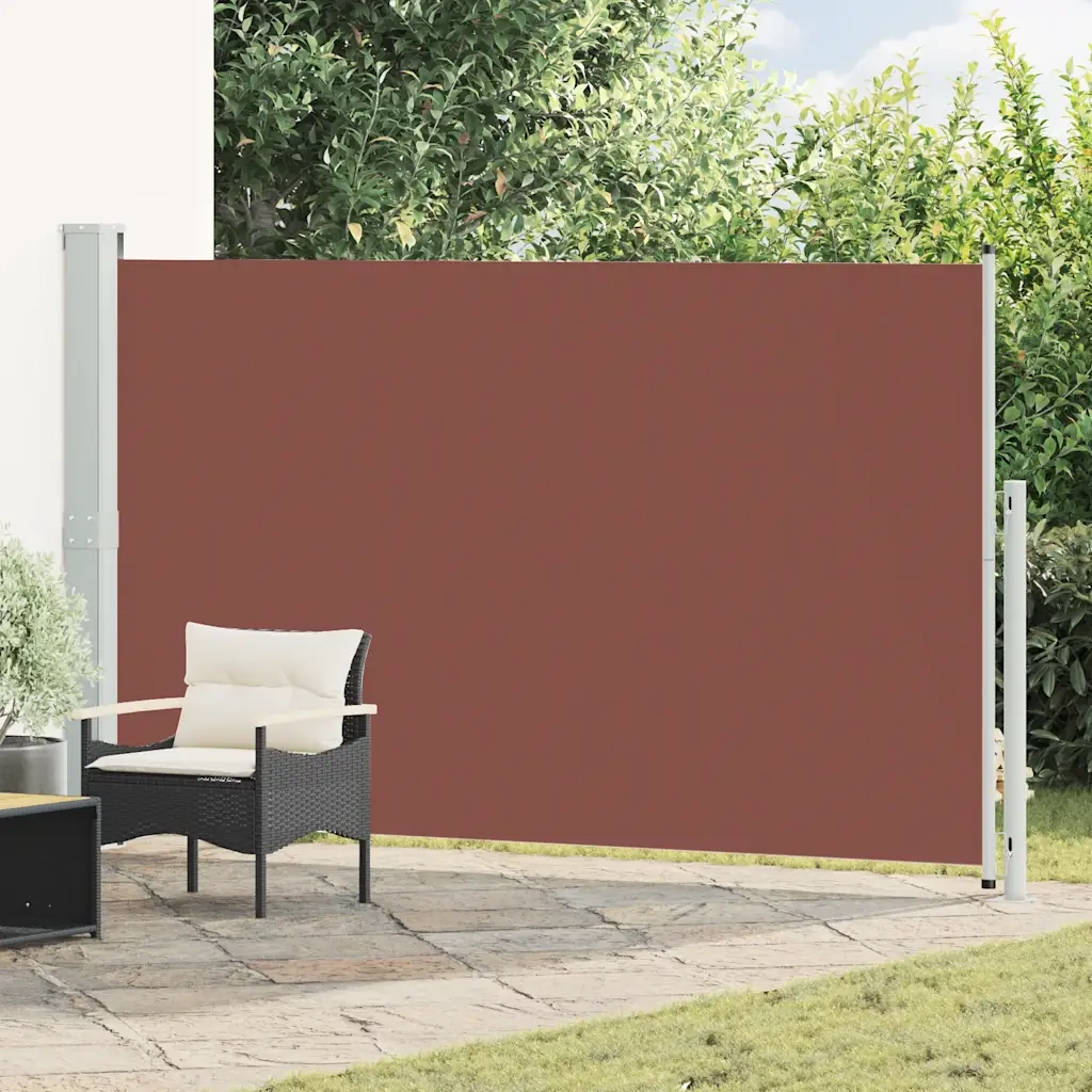 Tenda Laterale Retrattile per Patio 180x300 cm Marrone