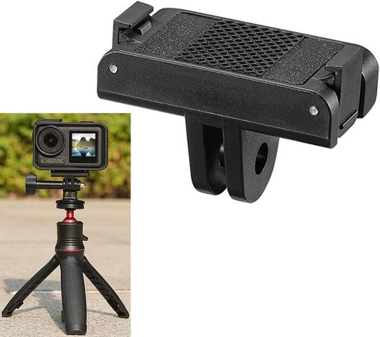 Montaggio rapido per camera Action 5 Pro/Action 4/Action 3 con interfaccia 2-prugna e supporto di fissaggio per stand
