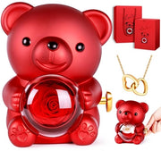 Scatola di regalo con rose - Eterna Rosa - Ideale per donne - 360° Rotazione - Rosa champagne