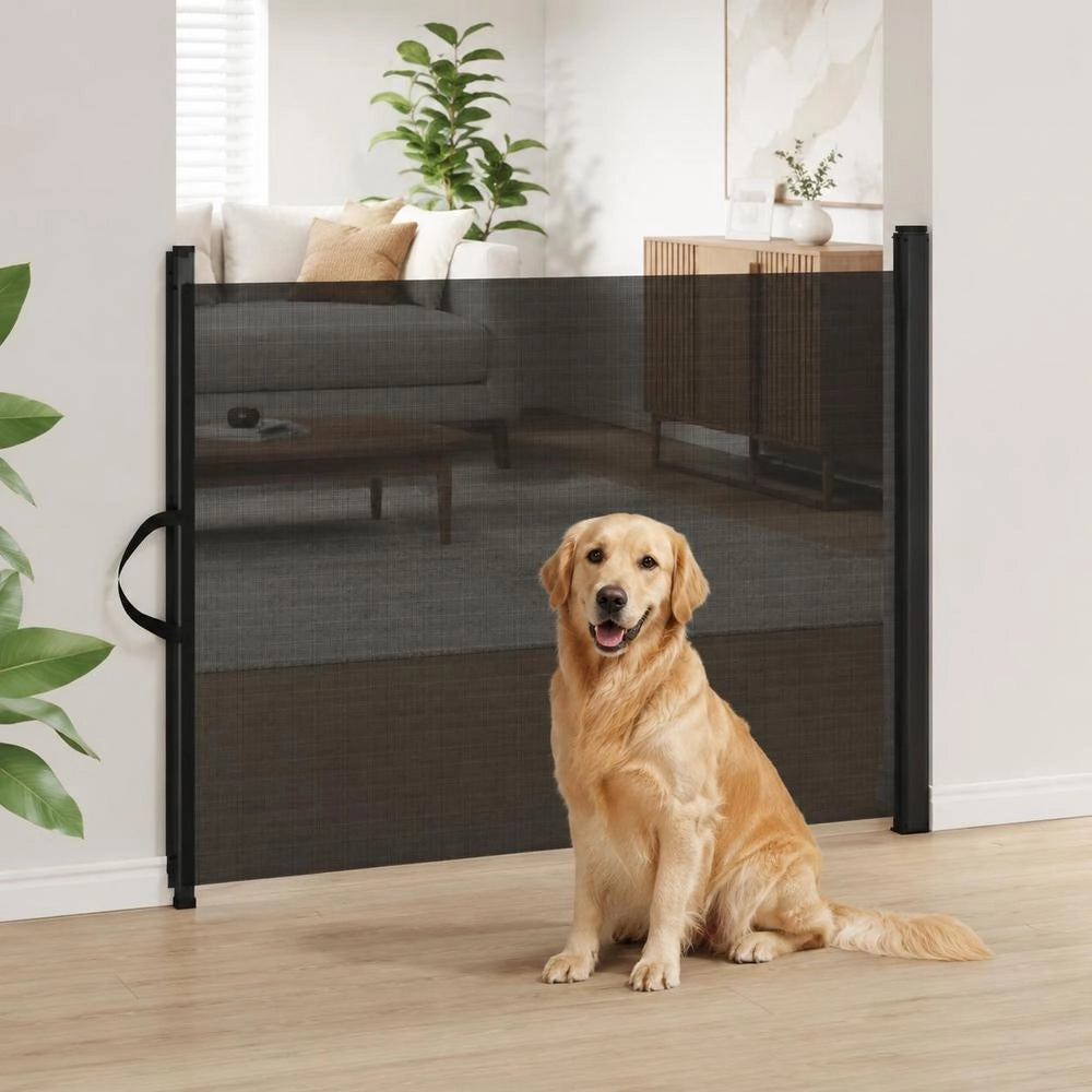 Extendable Pet Barrier, Black, 82.5 X 125 Cm
