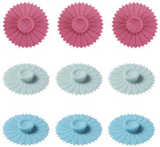 Becchi in Silicone Riciclabili - 3 Pezzi - Protezione dagli Insetti e dalla Polvere - Chiusura Erettoria - 10,4 cm - Disegno Zinnia