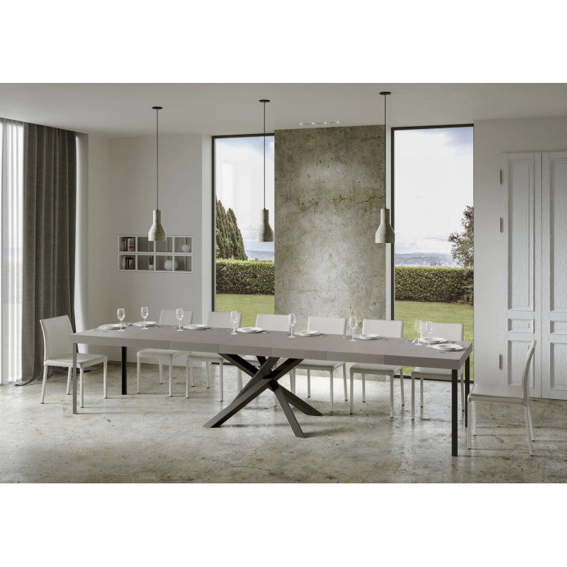 Tavolo allungabile 200/460x90 cm Volantis Premium telaio Antracite - Cashmere