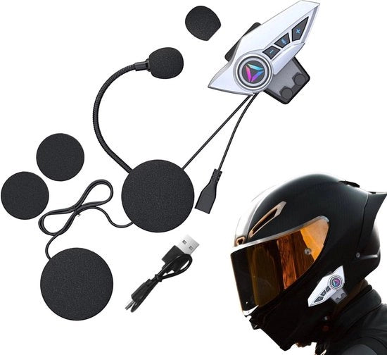 Cuffie Wireless per Motorizzati - Telefono per Casco con Altoparlante in Testa.