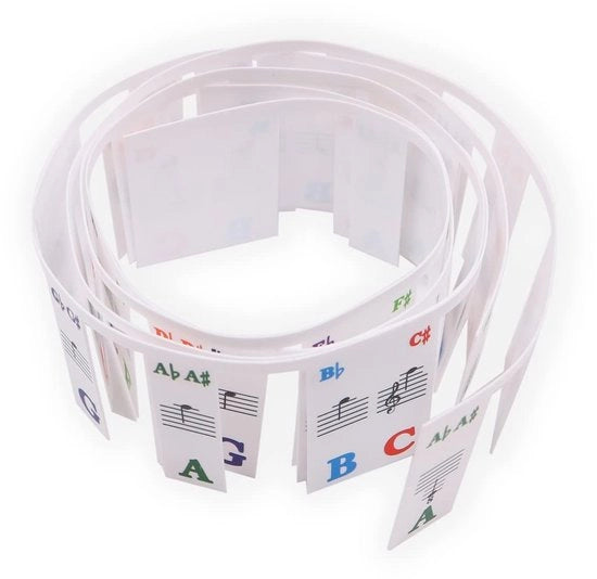 Tastiere per Pianoforte con Etichette Rimosibili - 88 Tasti - Materiale PVC - Incluso Nastro di Pianoforte in Silicone - Installazione Facile - Adatto per Pianoforti - Etichette per Pianoforte