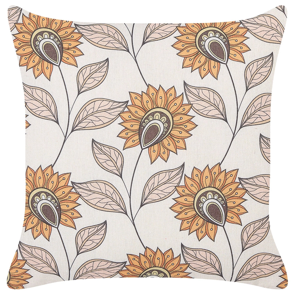 Set di 2 cuscini sparsi multicolore 45 x 45 cm Cuscino da lancio Motivo floreale rimovibile con imbottitura
