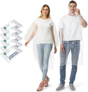 Poncho trasparente per la pioggia - protezione impermeabile con cappuccio - per donne e uomini - leggero e trasparente - 5/10/20 pezzi