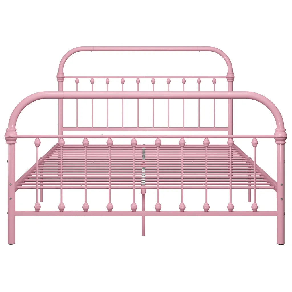 Giroletto-Struttura Letto Rosa in Metallo 140x200 cm 885527