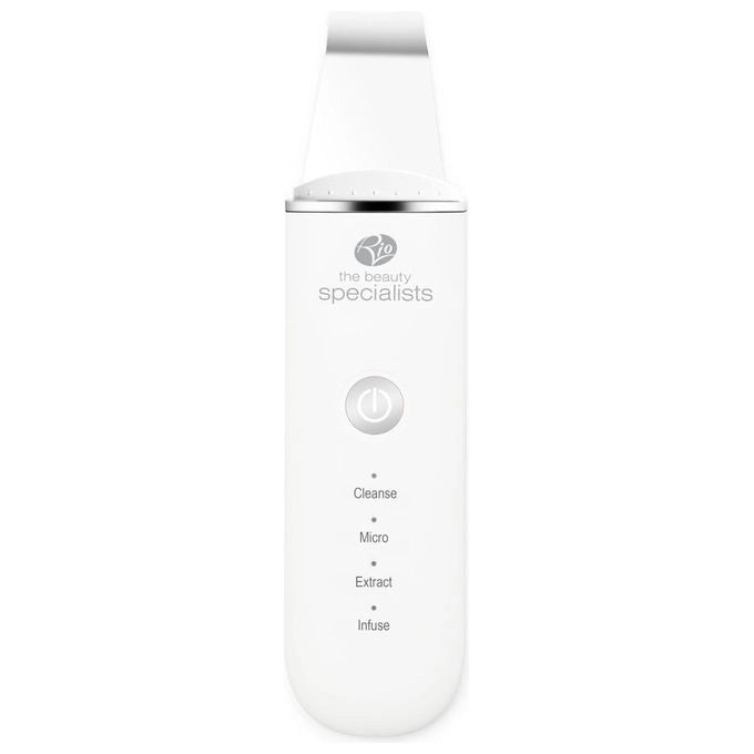 Rio FASC2 Pulitore Ultrasonico Viso 2 Modalita' Tecnologia Ultrasonica Infusione Galvanica Ricarica USB colore Bianco