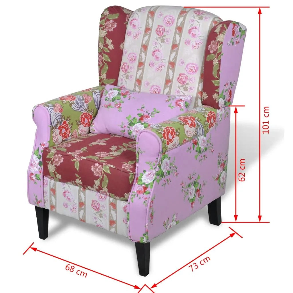 Poltrona poltrona divano club design per soggiorno con tessuto patchwork 1102028/3