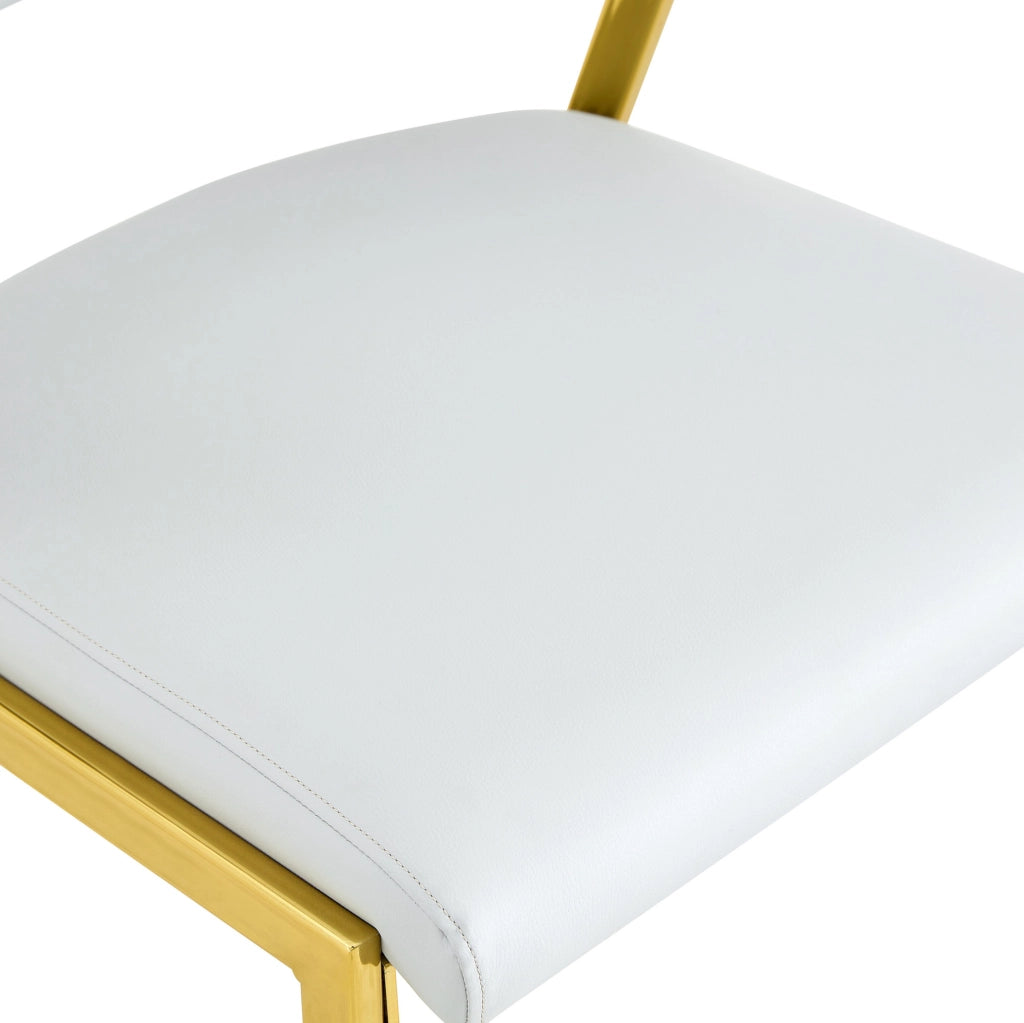 Set di 2 sedie da cucina in PU con schienale curvo grigio chiaro