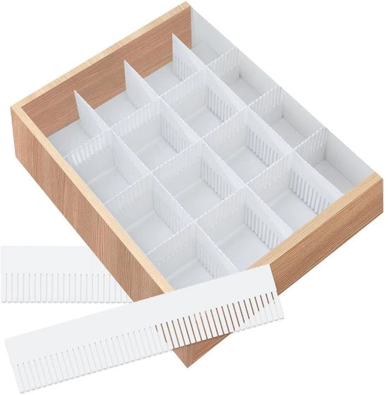 Organizzatore per contenitori da cucina - 8 pezzi - 38 x 7 cm - regolabile