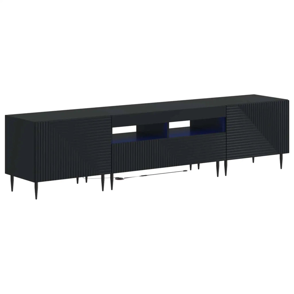 Mobile TV LED a 3 pezzi Nero Legno ingegnerizzato 3416676