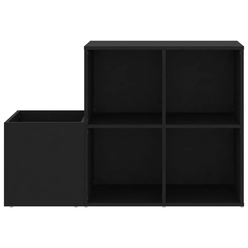 Scarpiera da Ingresso-Scaffale per scarpe Nera 105x35,5x70cm in Legno Multistrato