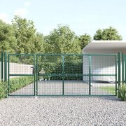 Cancello da Giardino in Rete Verde 350x175 cm Acciaio Zincato
