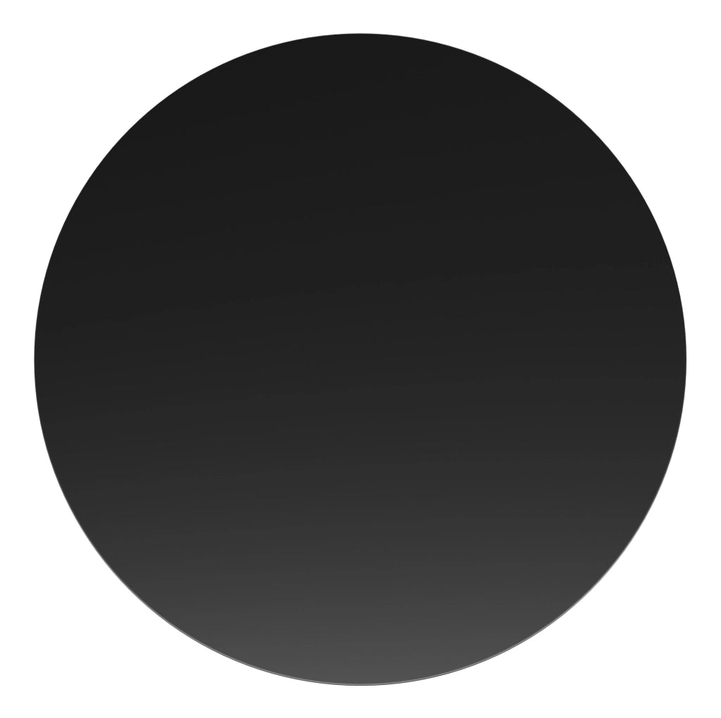 Tavolo bar rotondo con spazio contenitore 60x60x91;6 cm in MDF e metallo; nero