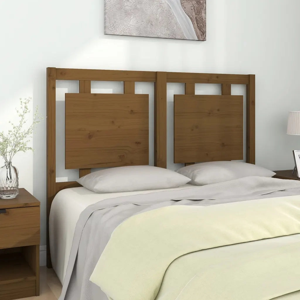 Testiera | Testata per Letto ambra 125,5x4x100 cm Legno Massello di Pino