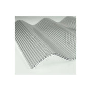 Lastra corrugata 177/51 policarbonato alveolare trasparente spessore 6 mm 200x92 cm