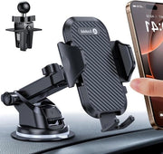Supporto 3 in 1 per Telefono per Auto [2025 Nuovo Design] Accessori Universali per iPhone 16 Pro Max/Samsung Galaxy S24 Ultra/S23/S22