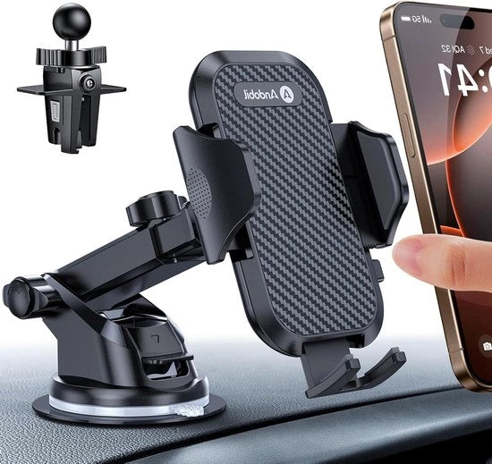 Supporto 3 in 1 per Telefono per Auto [2025 Nuovo Design] Accessori Universali per iPhone 16 Pro Max/Samsung Galaxy S24 Ultra/S23/S22