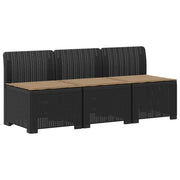 Divano da giardino 3 posti con cuscini in look rattan PP 8011962
