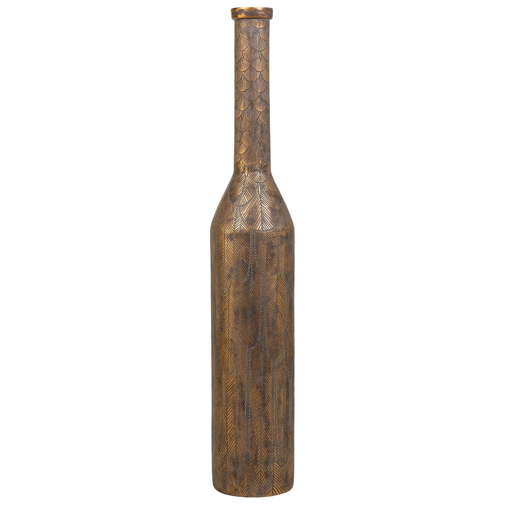 Vaso in poliresina marrone 17,5x17,5x100h