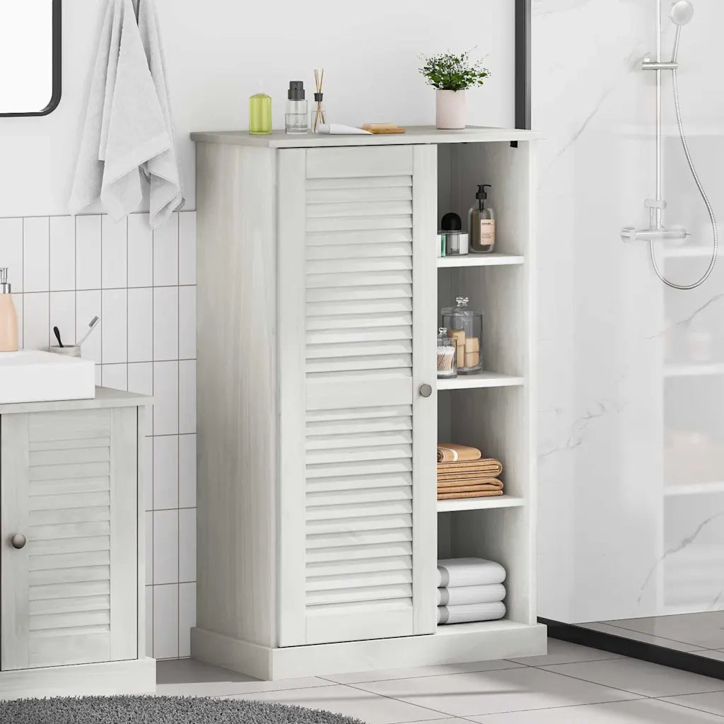 Mobile da Bagno VIGO Bianco e Bianco Antico 68 x 34 x 110 cm 4019114