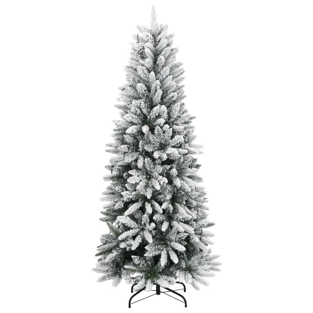 Albero di Natale | Decorazioni natalizie Artificiale con 300 LED e Neve Floccata 240 cm
