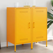 Credenze 2 pz Giallo Senape 36x39x79 cm in Acciaio 843019