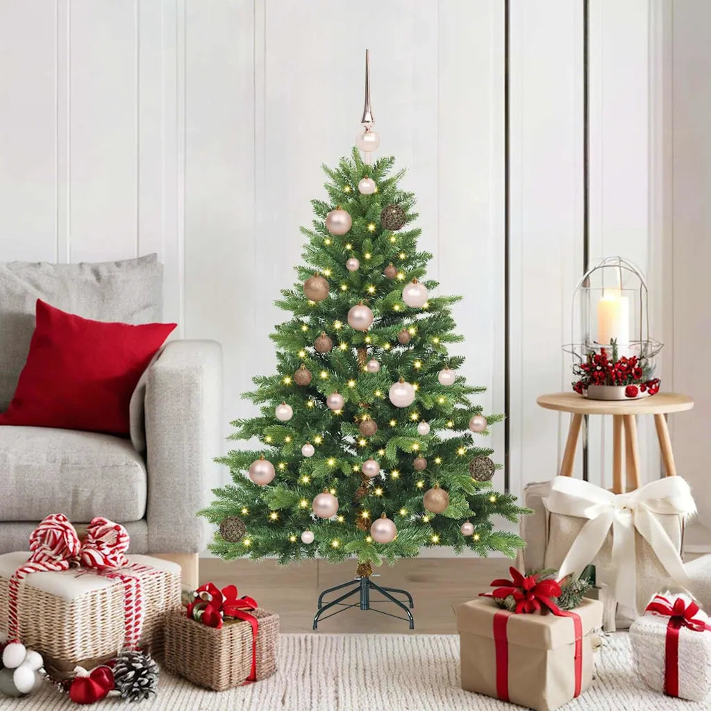 Albero di Natale artificiale con 150 LED Verde 120 cm PE e PVC 3397521