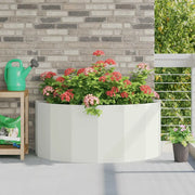Fioriera-Vaso-Contenitore per Piante Bianco 120 x 60 x 50 cm Acciaio