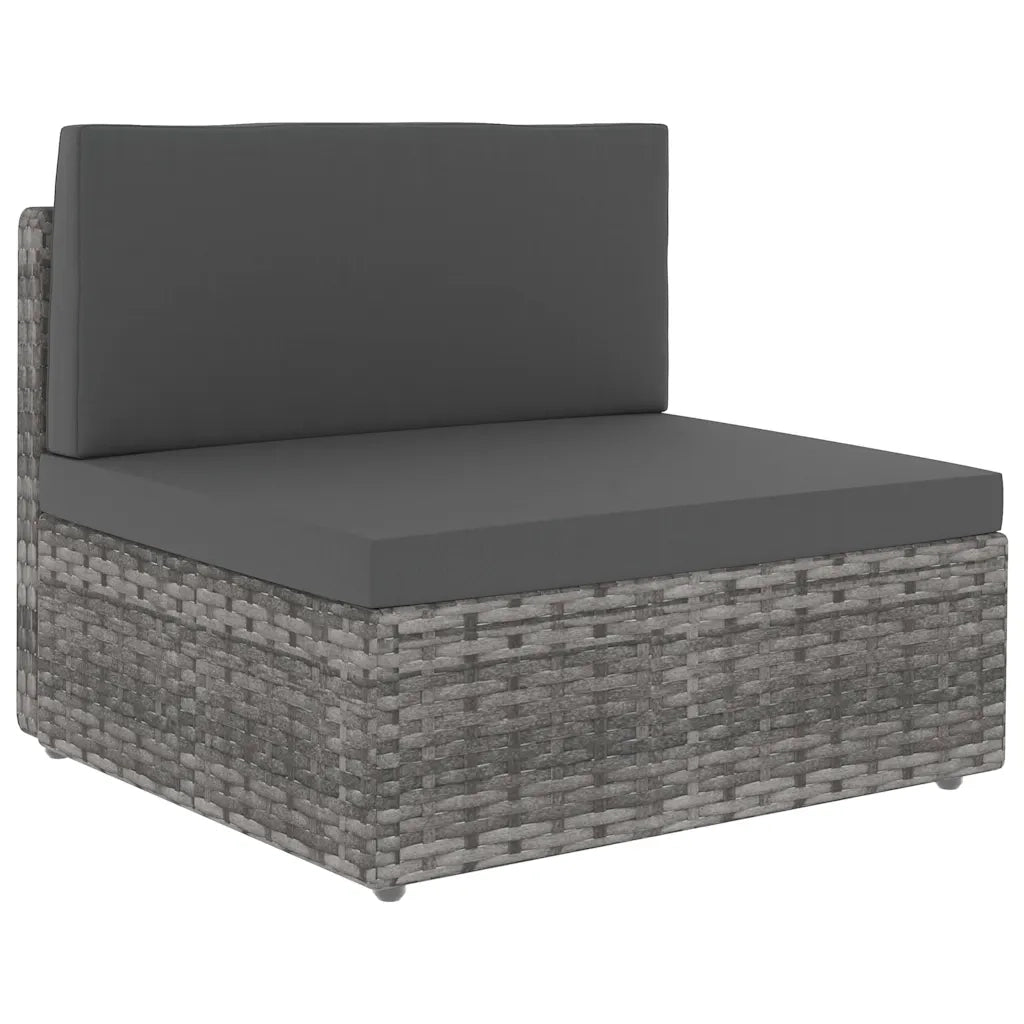 Salotto da Giardino-Set Divani da Giardino2 pz in Polyrattan Grigio