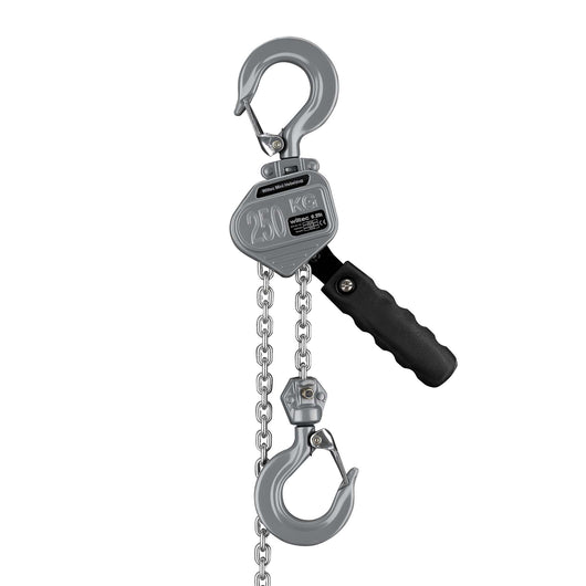 Mini paranco a catena manuale VM0.25 fino a 250 kg, altezza di sollevamento di 1,5 m, in alluminio, per il sollevamento di carichi pesanti