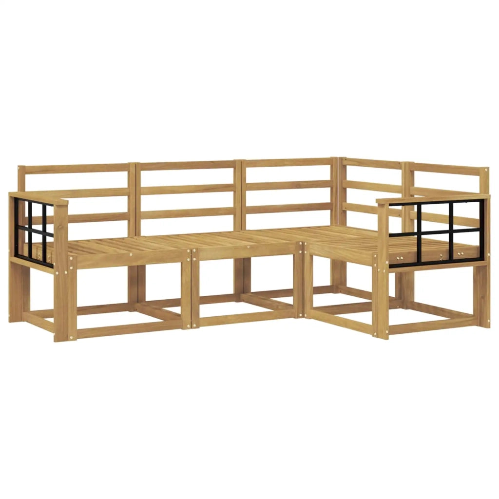Set di divani da esterno 4 pcs Bianco 187,5 x 128,5 x 73 cm 3387568