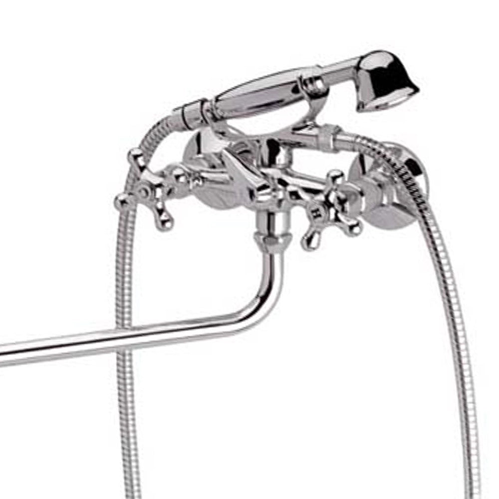 Rubinetto vasca esterno con doccia duplex e canna lunga girevole - serie liberty