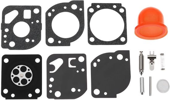 Kit di ricostruzione del carburatore - Compatibile con RB-117 di Zama - Set completo - Materiale duraturo - Installazione semplice - Prestazioni motoristiche migliorati