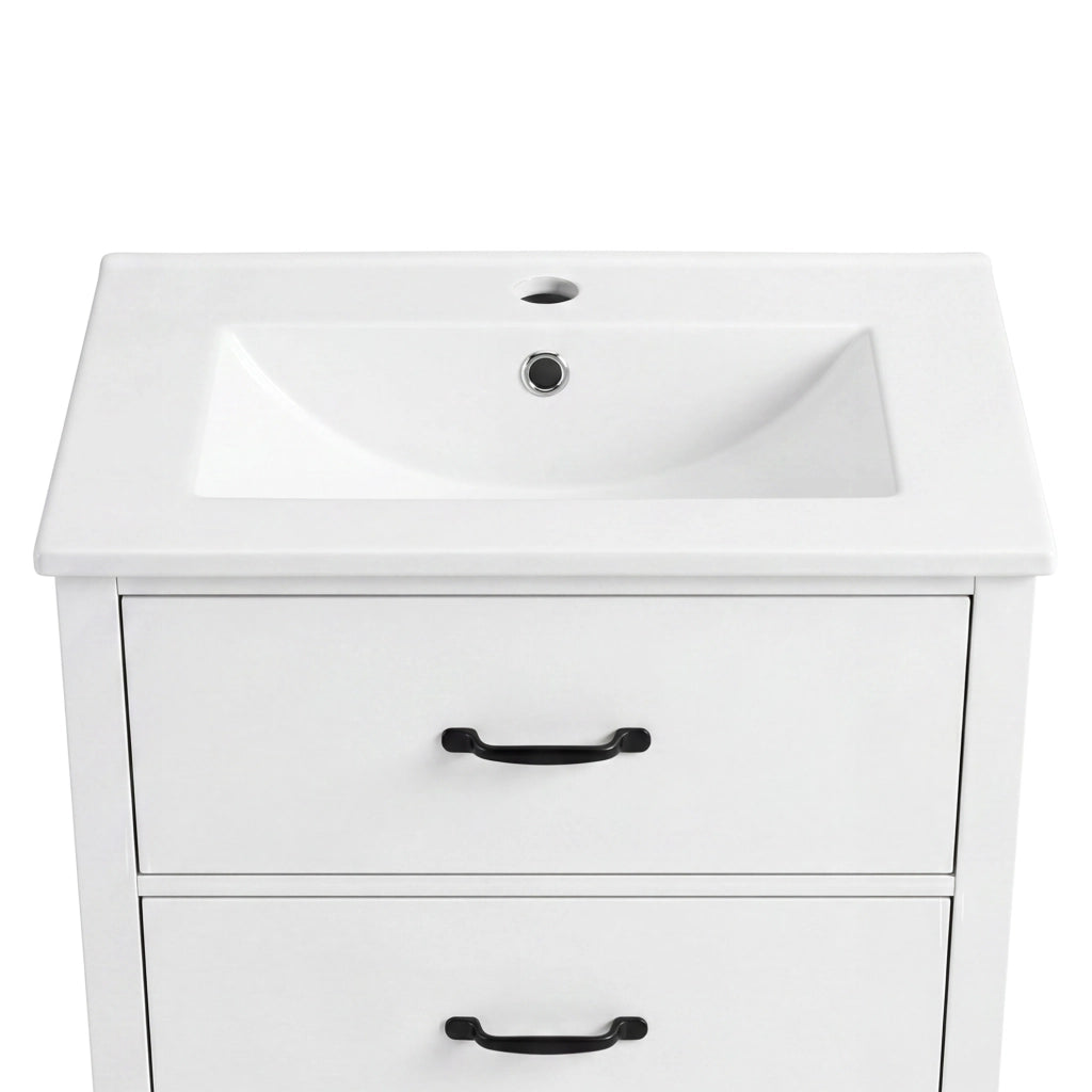 Mobile lavabo da terra bianco con 3 cassetti, 61 x 47 x 83 cm