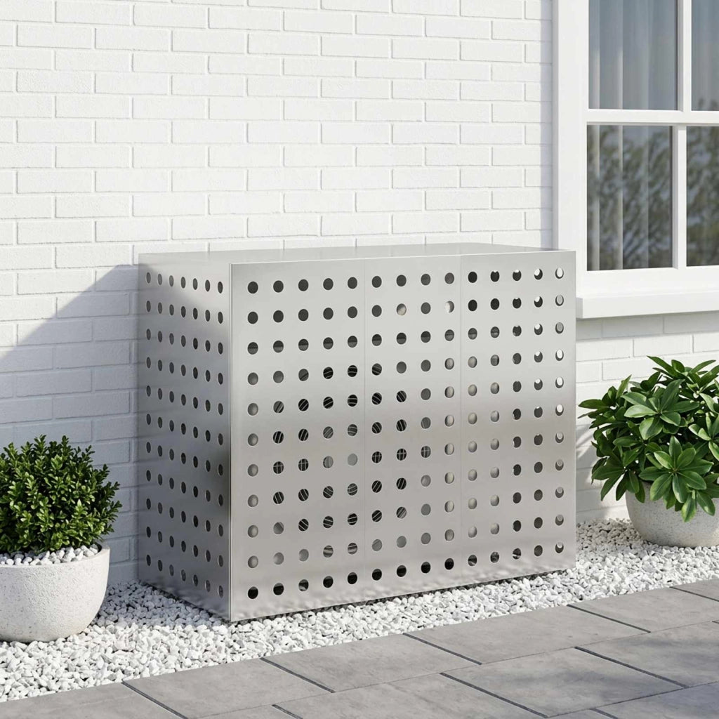 Copertura per condizionatore d'aria Argento 110 x 50 x 80 cm 8014141